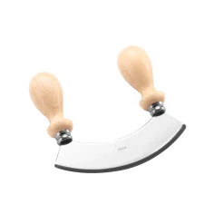 Eppicotispai Stainless Steel 6-Inch Mezzaluna Chopper/Mincer with Wooden Handle Sale