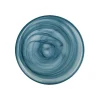Turkish Tableware Teal Marble Glass Dinner Plate, 28cm Clearance