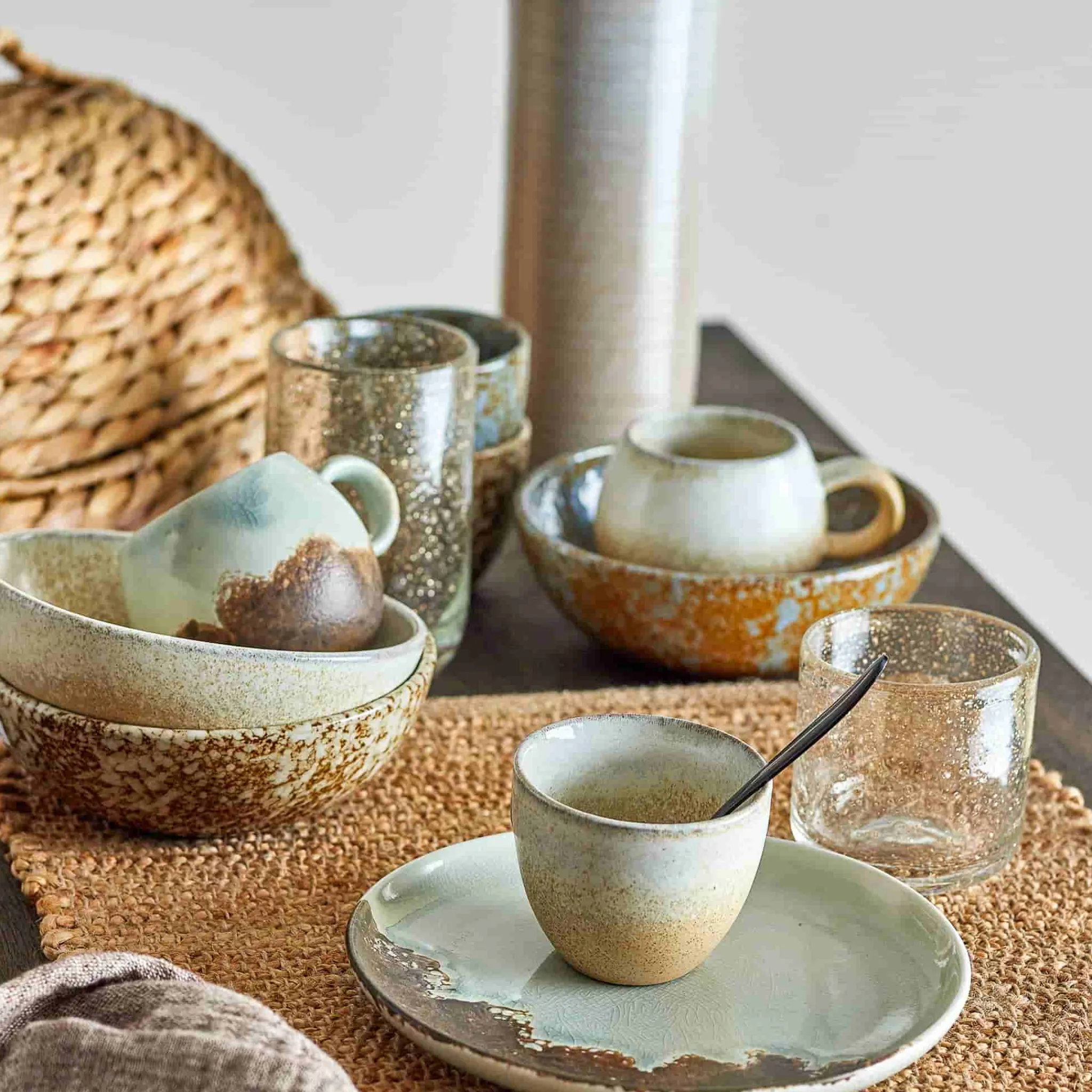 Bloomingville Terra Neutra Dinnerware Set, 12 Pieces