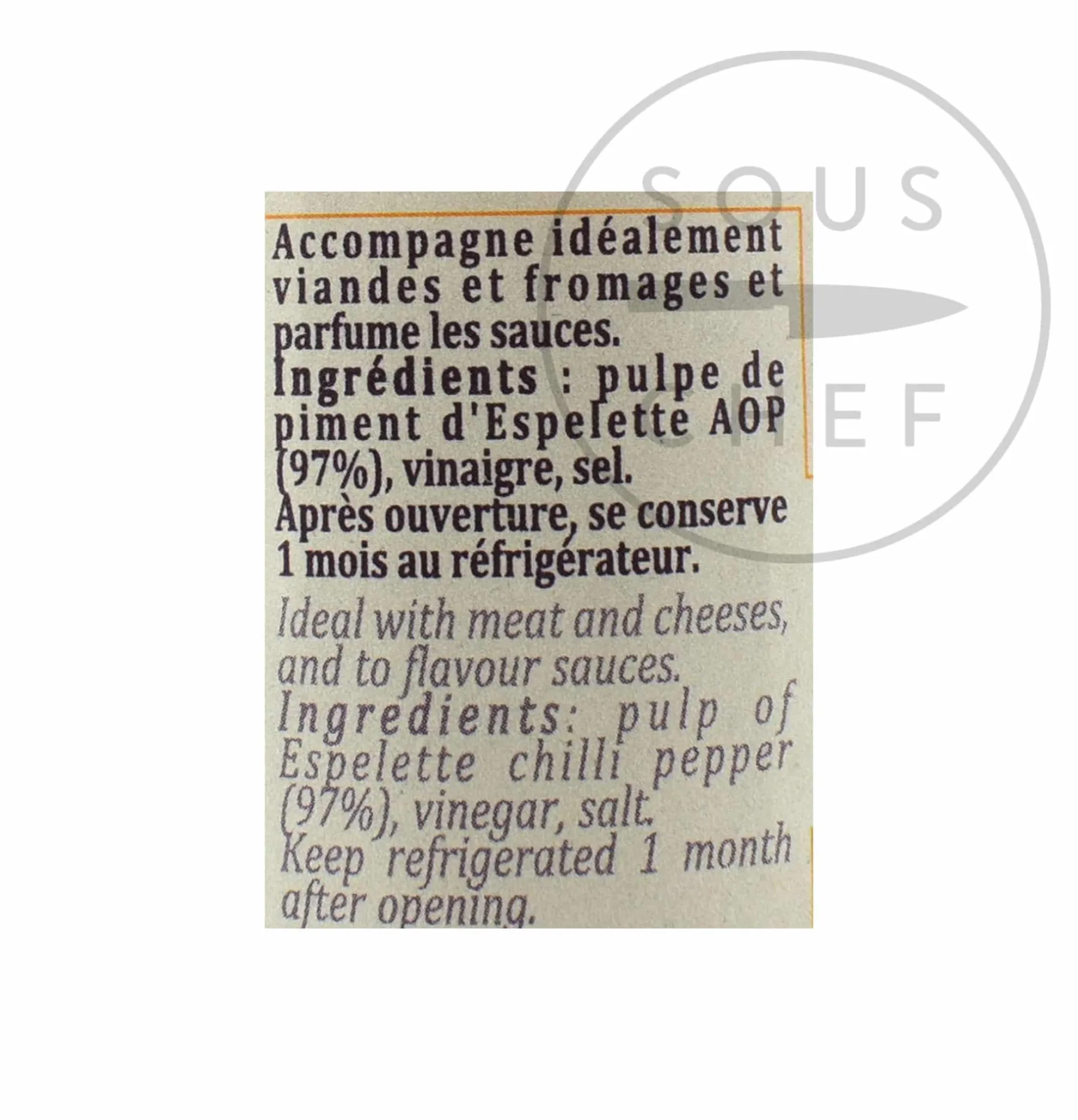 Terre Exotique Espelette Chilli Pepper Puree, 90g Outlet