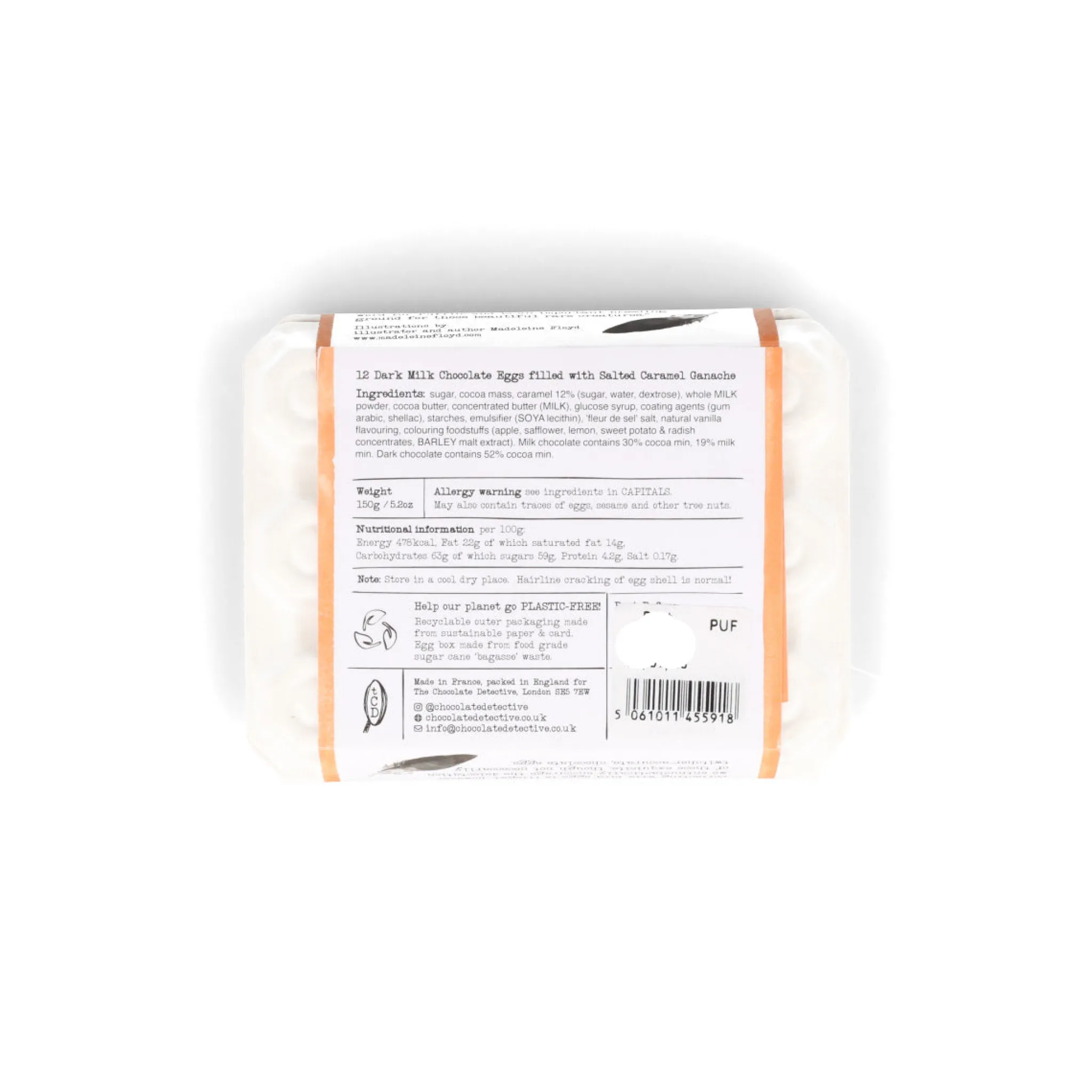 Chocolate Detective The 12 Puffin Chocolate Eggs, 150g New