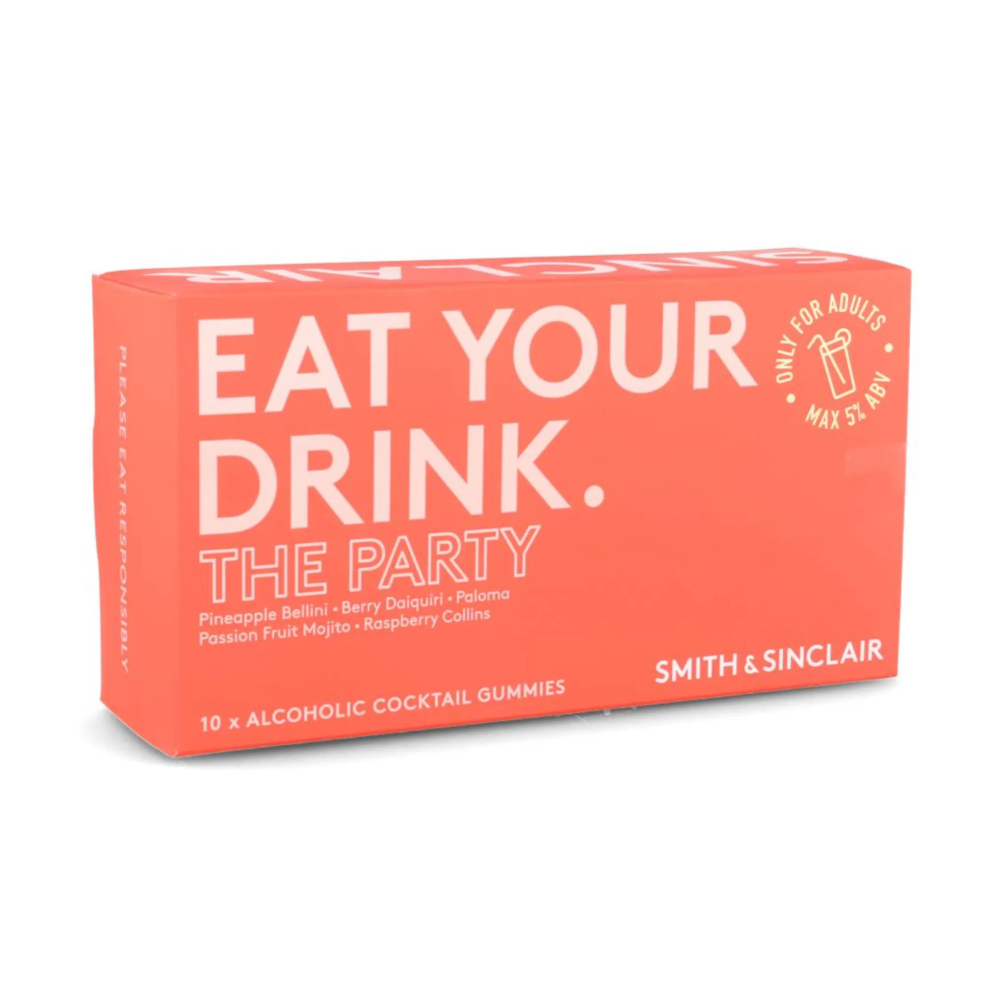 Smith & Sinclair The Party 5V Alcoholic Cocktail Jelly Sweets, 140g New