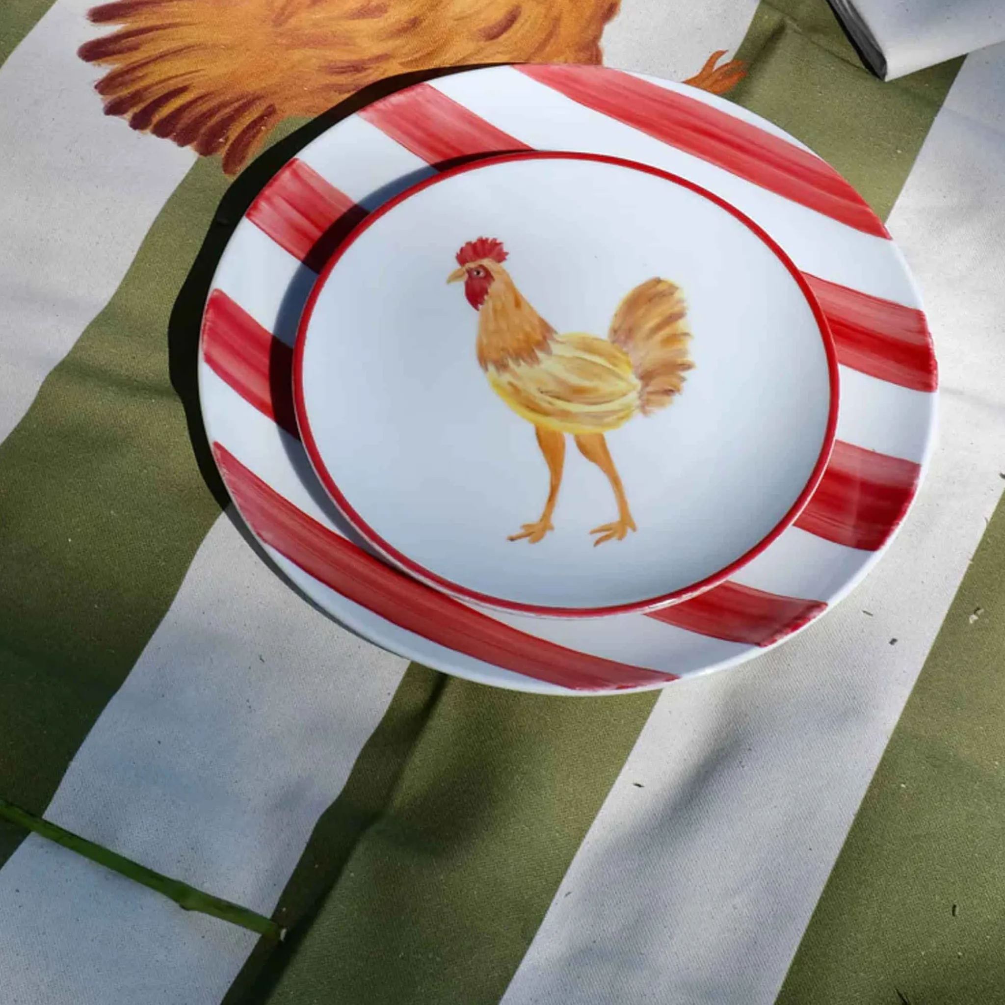 The Platera Lola Chicken Porcelain Side Plate, 21cm Clearance