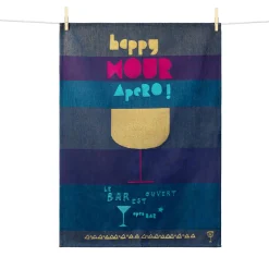 Tissage Moutet Happy Hour French Jacquard Tea Towel New
