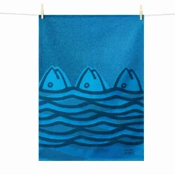 Tissage Moutet Sardines French Jacquard Tea Towel Online