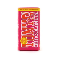 Tony's Chocolonely Milk Caramel Biscuit, 180g Clearance