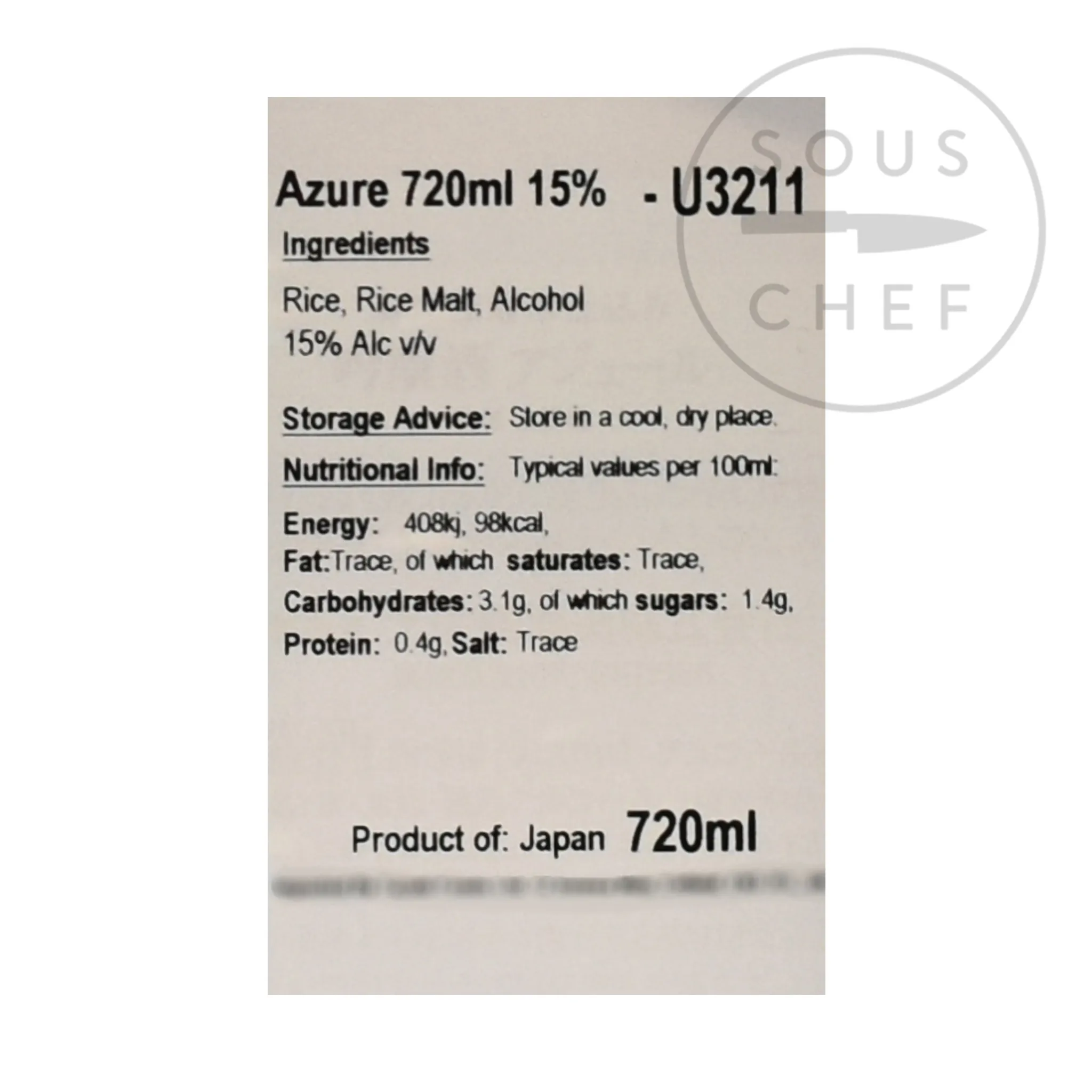 Tosatsuru Azure Sake, 720ml Sale