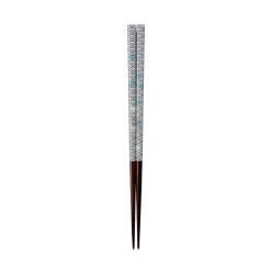 Kawai Co. Ltd Traditional Japanese Lancewood Blue Seigaiha Washi Chopsticks, 23cm Discount