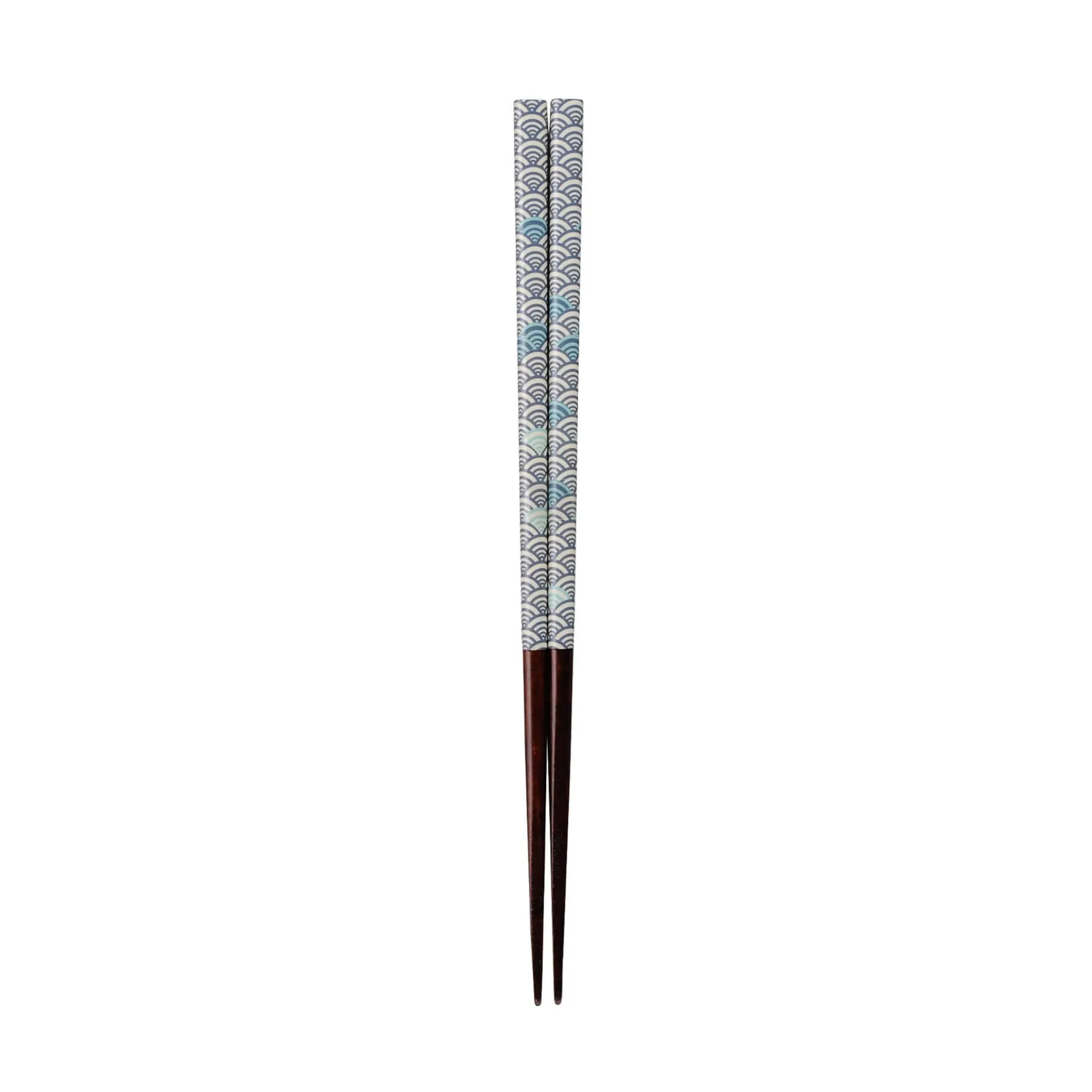 Kawai Co. Ltd Traditional Japanese Lancewood Blue Seigaiha Washi Chopsticks, 23cm Discount