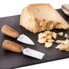 Triangle Set of 2 Parmesan Knives with Ash Wood Handles