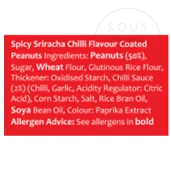Tropical Sun Crunchy Sriracha Peanuts, 140g Hot