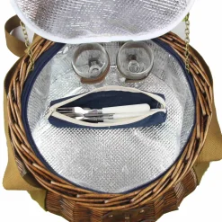 Les Jardin de la Comtesse Tuileries Navy Picnic Basket, 2 Person Sale