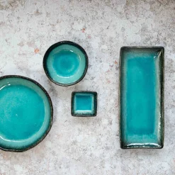 Kiji Stoneware & Ceramics Turquoise Crackle Glaze Platter Online