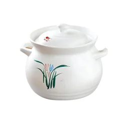 Chinese Cookware White Clay Soup Pot, 3.3L Hot
