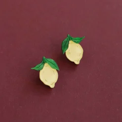 Wolf & Moon Mini Lemon Stud Earrings Outlet