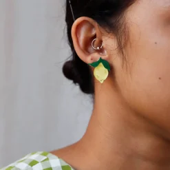 Wolf & Moon Mini Lemon Stud Earrings Outlet