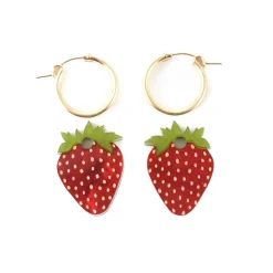 Wolf & Moon Strawberry Hoop Earrings Best
