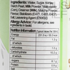 O'S Bubble 12x Boba Matcha Milk Tea, 470ml