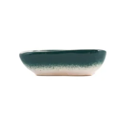 El Boyali Seramikler Yesil Ve Beyaz Boyali Rectangular Sauce Dish, 10.5x8cm Online