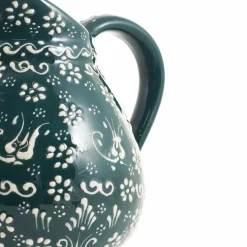 El Boyali Seramikler Yesil Ve Beyaz Boyali Round Jug, 2 Litre Discount