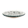 El Boyali Seramikler Yesil Ve Beyaz Boyali Wavy Side Plate, 19cm Sale
