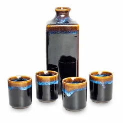 Kiji Stoneware & Ceramics Yoru Japanese Sake Gift Set