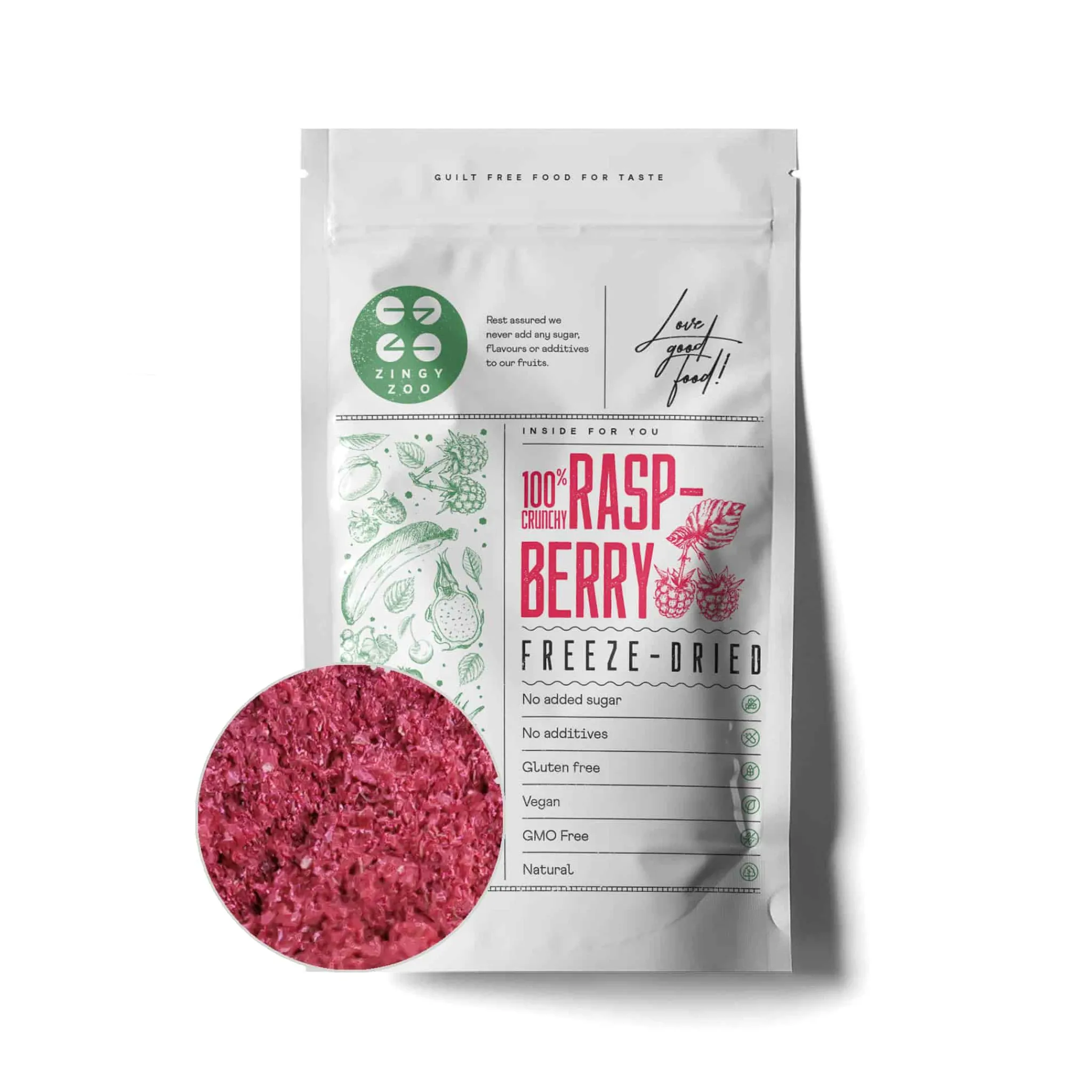ZingyZoo Freeze Dried Raspberry Powder, 100g Discount